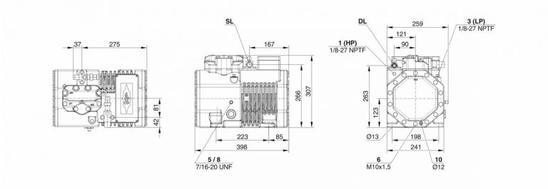 Máy nén BITZER – 2DES-3Y-40S – 3HP – HBP