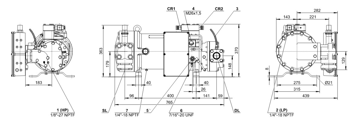 Thông số kỹ thuật máy nén trục vít BITZER – HSK6451-60-40P – 60HP