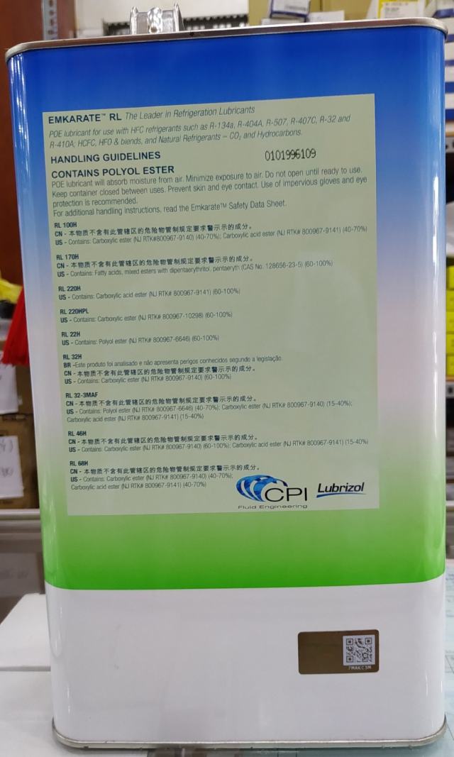 Thông số kỹ thuật dầu nhớt lạnh Emkarate RL46H
